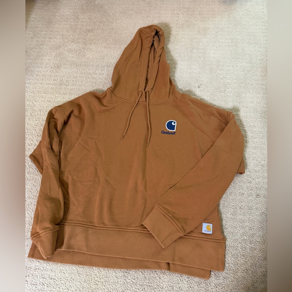 Carhartt Tan Unisex Hoodie Sweater - Picture 1 of 3